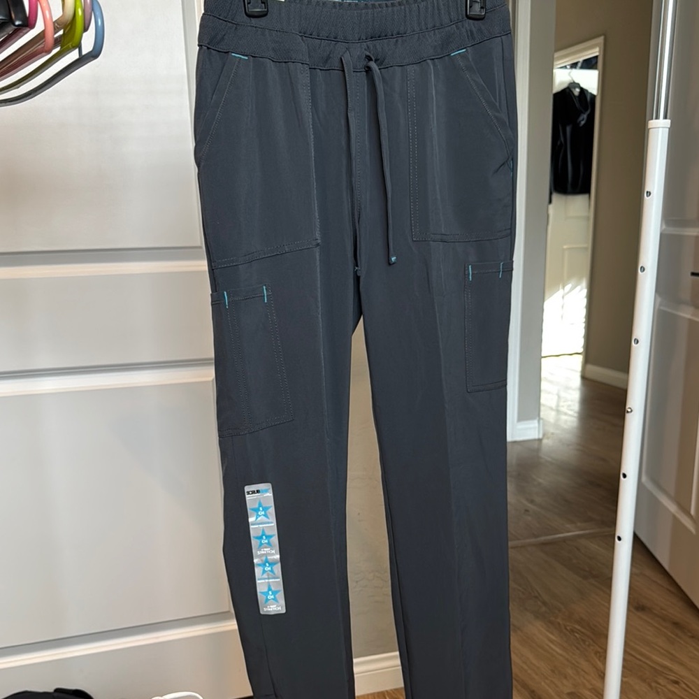 Unisex Scrub Stars Grey Performance Drawstring Pants